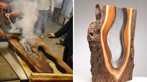 Artists Blow Trees Fallen From Melted Glass To Create Beautiful Sculptures